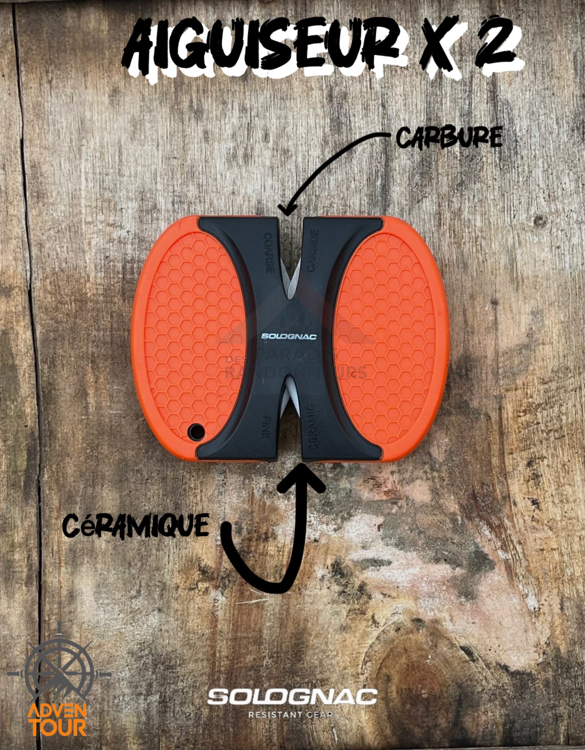 Aiguiseur rapide double côtés