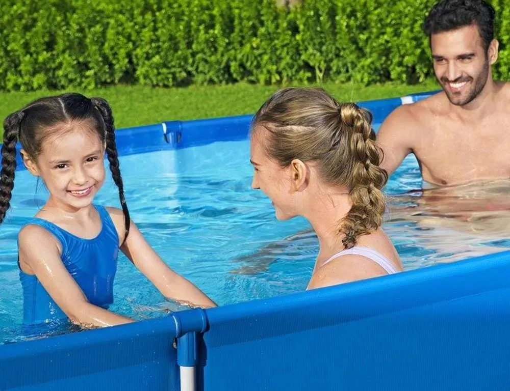 Piscine Hors Sol Rectangle Steel Pro 300 x 201 x 66 cm Avec Pompe De Filtration d'eau BESTWAY | 56411 - الصورة 2