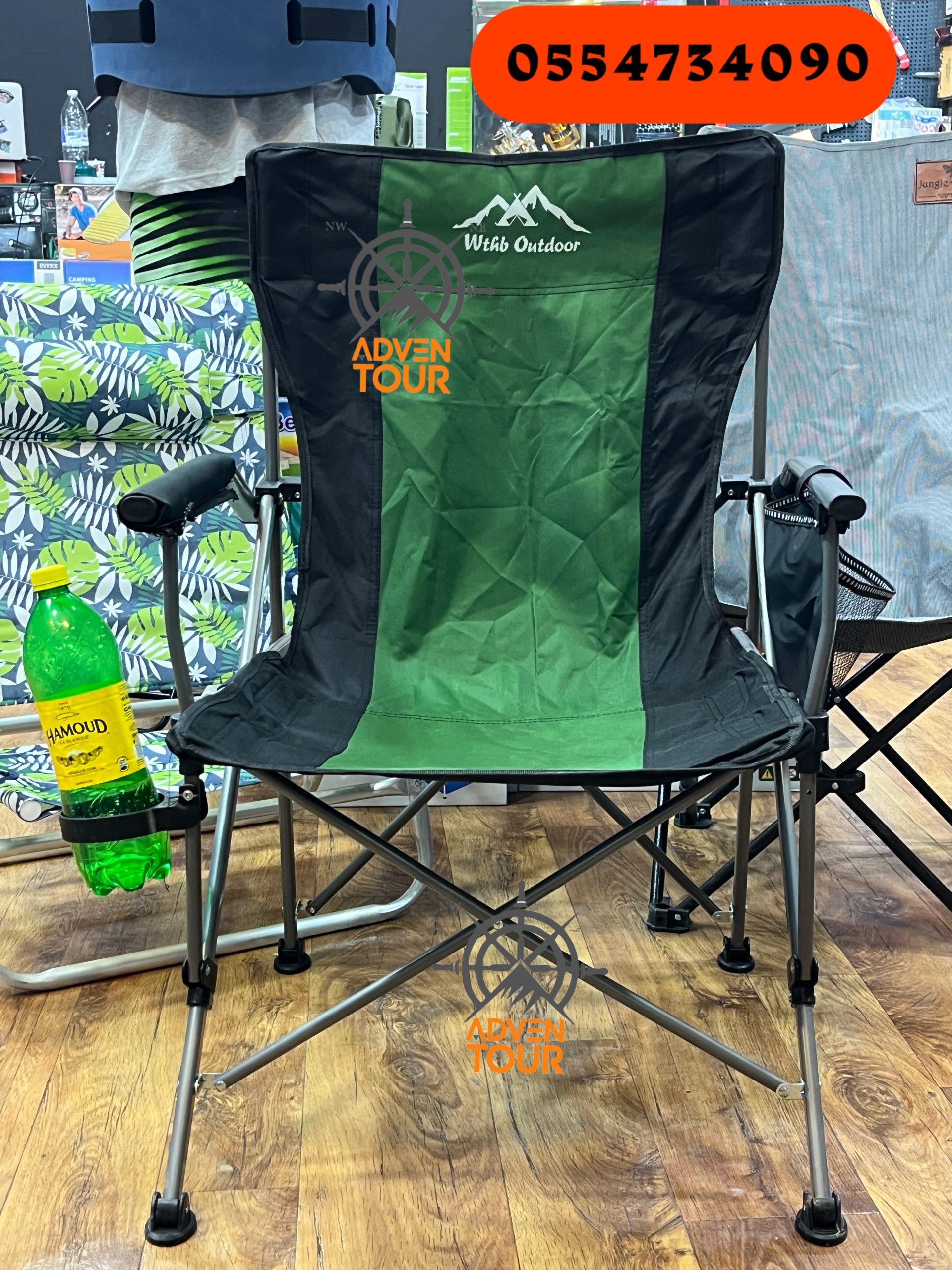 كرسي صيد وتخييم محمول – مريح، متين، وسهل الطي
