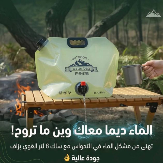 كيس الماء القابل للطي 8 لتر